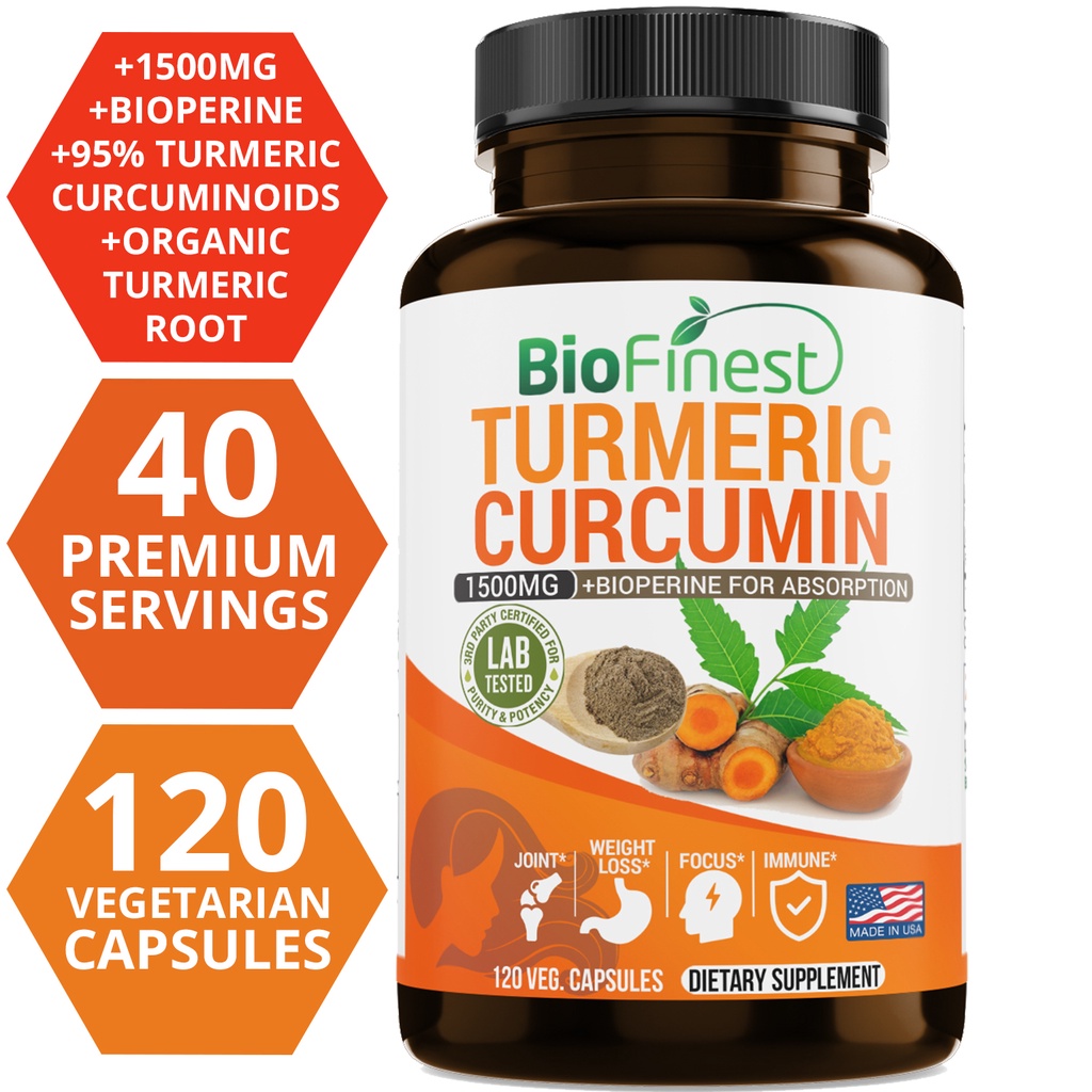 Turmeric Curcumin Capsule - Biofinest Curcumina 1500 Mg 95% Curcumina