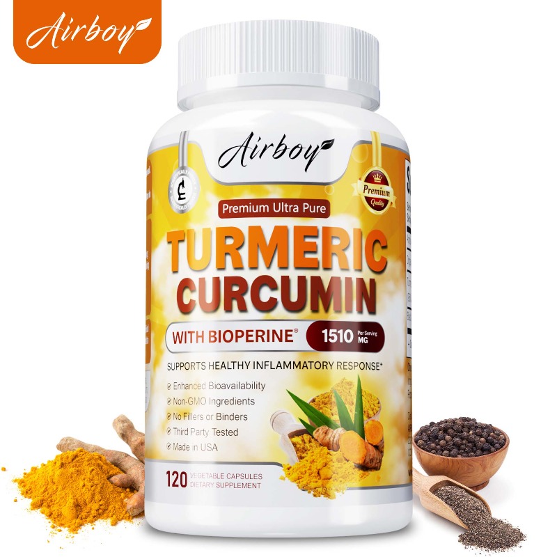 Turmeric Curcumin Capsule - Capsule di curcuma e curcumina -
