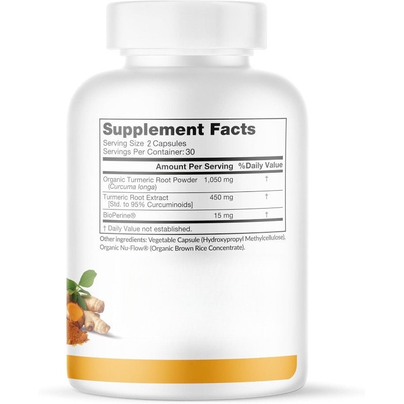 Curcuma Curcuma e BioPerine 15 - Turmeric Curcumin Capsule recensione e prezzo